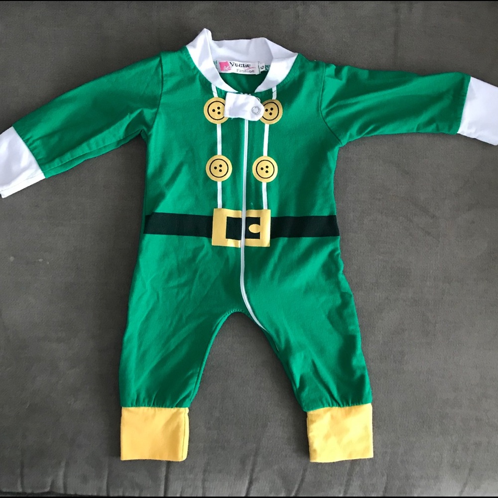 Adorable green elf Christmas outfit- 6 Month